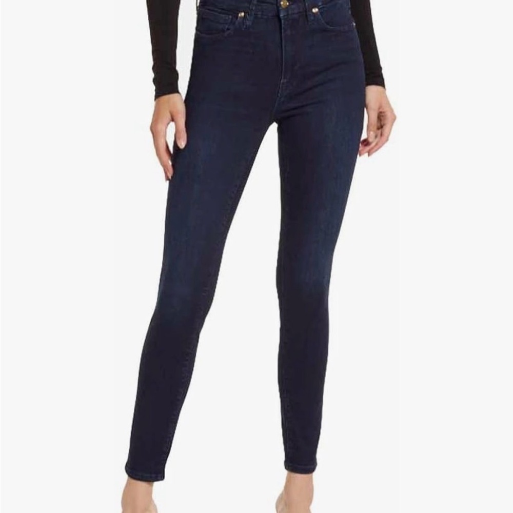 Good American Navy Skinny High-Rise Jeans